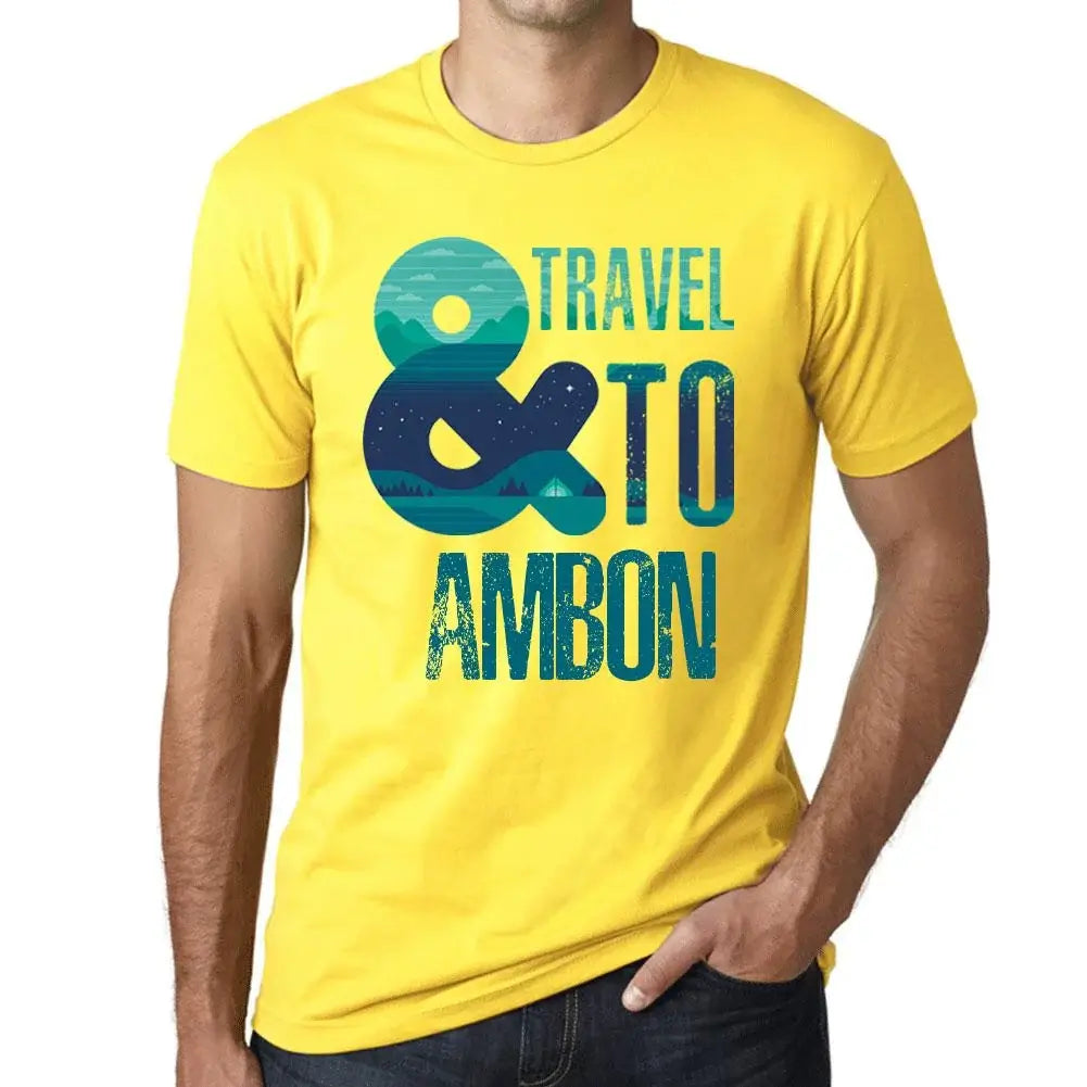 Men's Graphic T-Shirt And Travel To Ambon Eco-Friendly Limited Edition Short Sleeve Tee-Shirt Vintage Birthday Gift Novelty