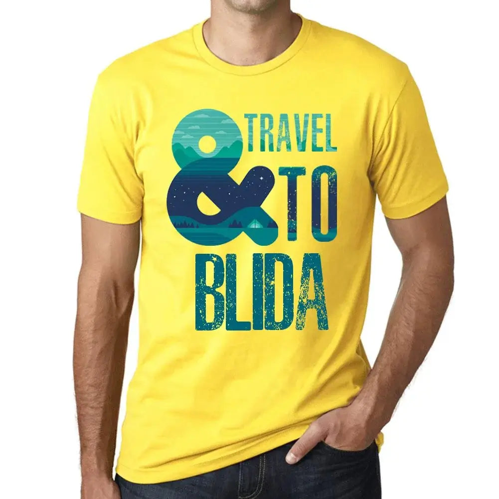 Men's Graphic T-Shirt And Travel To Blida Eco-Friendly Limited Edition Short Sleeve Tee-Shirt Vintage Birthday Gift Novelty