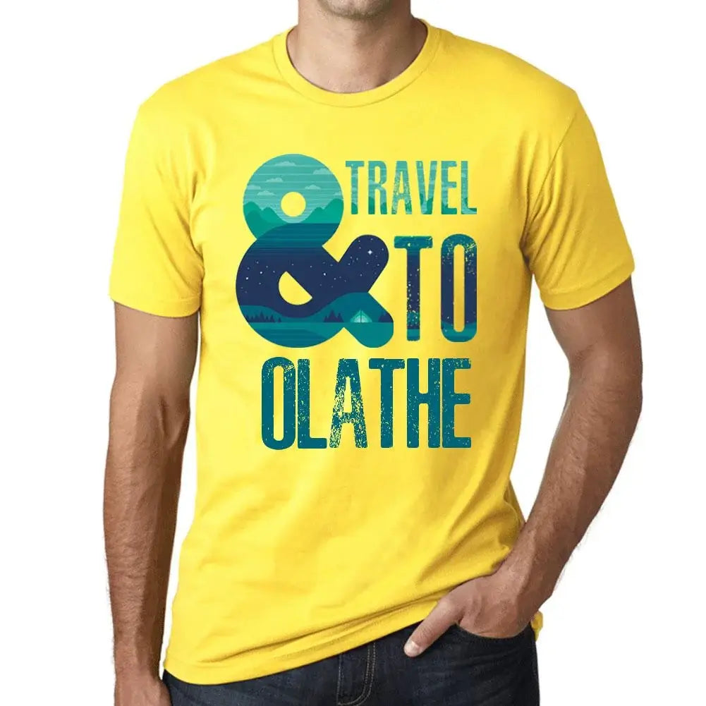 Men's Graphic T-Shirt And Travel To Olathe Eco-Friendly Limited Edition Short Sleeve Tee-Shirt Vintage Birthday Gift Novelty