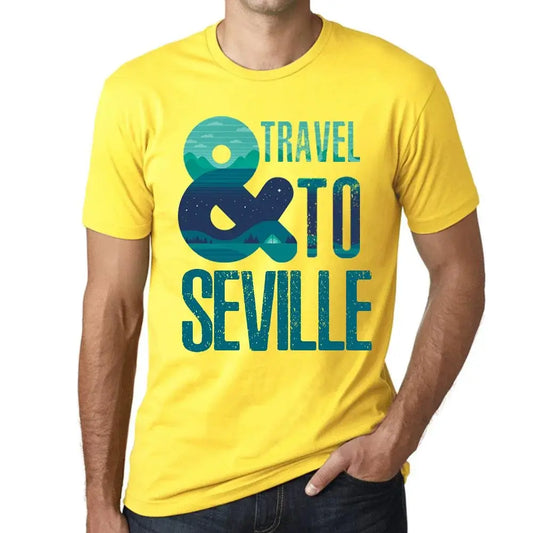 Men's Graphic T-Shirt And Travel To Seville Eco-Friendly Limited Edition Short Sleeve Tee-Shirt Vintage Birthday Gift Novelty