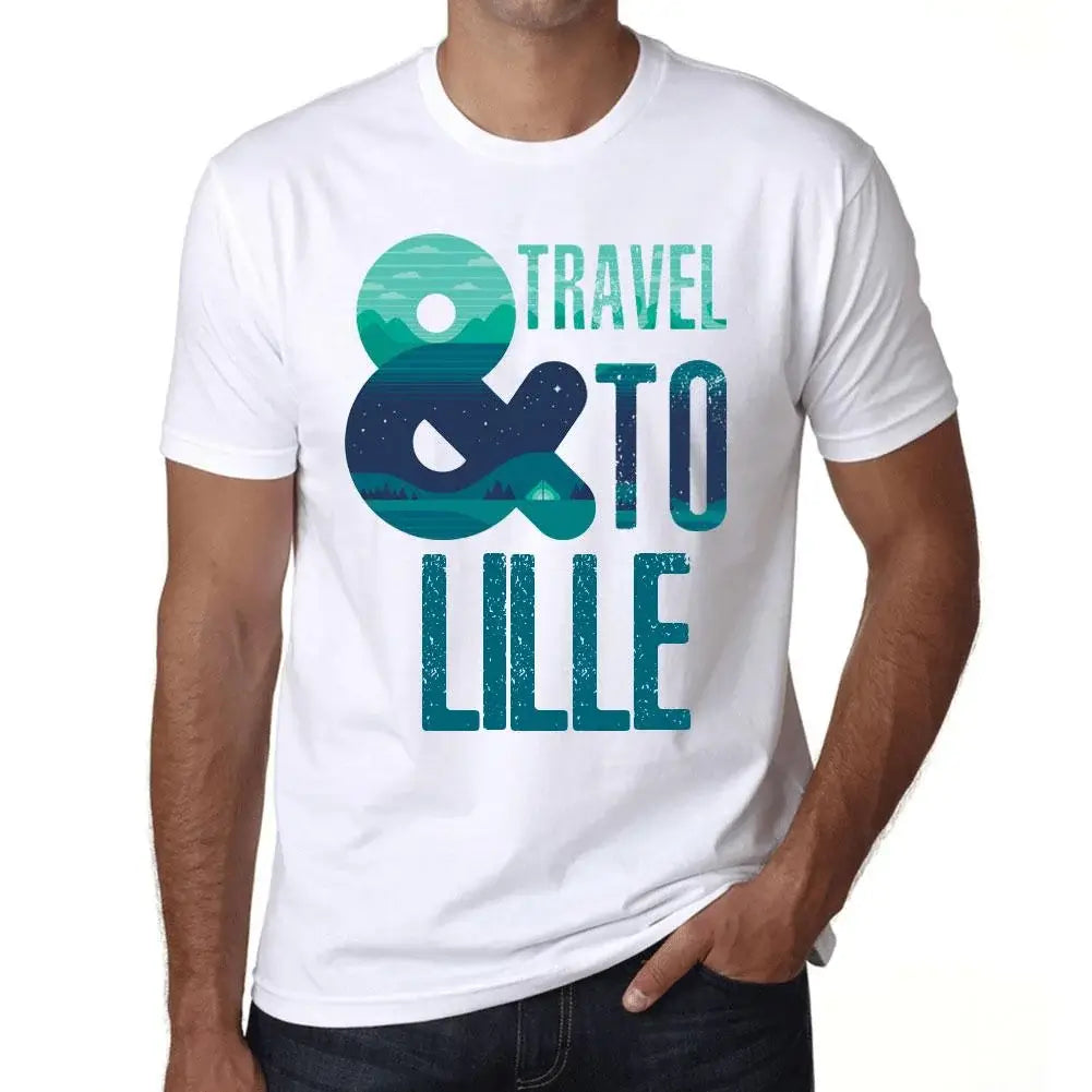 Men's Graphic T-Shirt And Travel To Lille Eco-Friendly Limited Edition Short Sleeve Tee-Shirt Vintage Birthday Gift Novelty