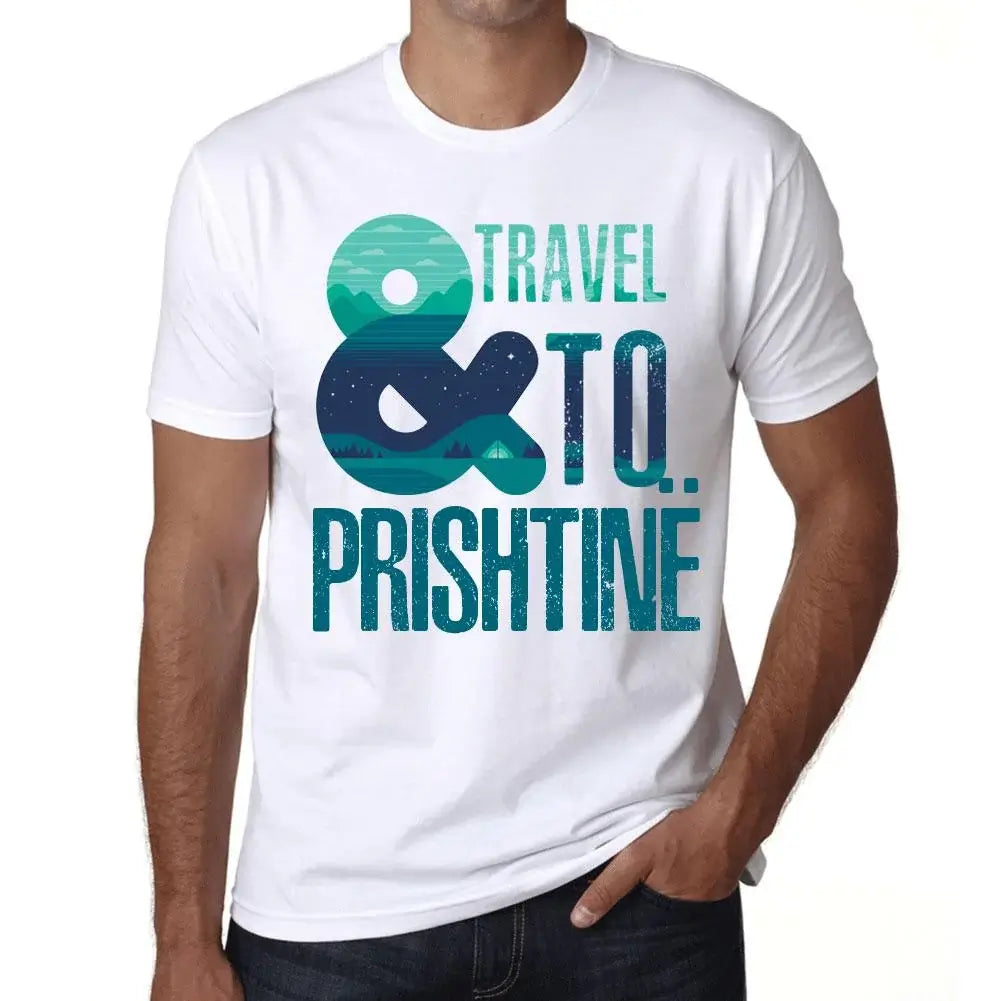 Men's Graphic T-Shirt And Travel To Prishtinë Eco-Friendly Limited Edition Short Sleeve Tee-Shirt Vintage Birthday Gift Novelty