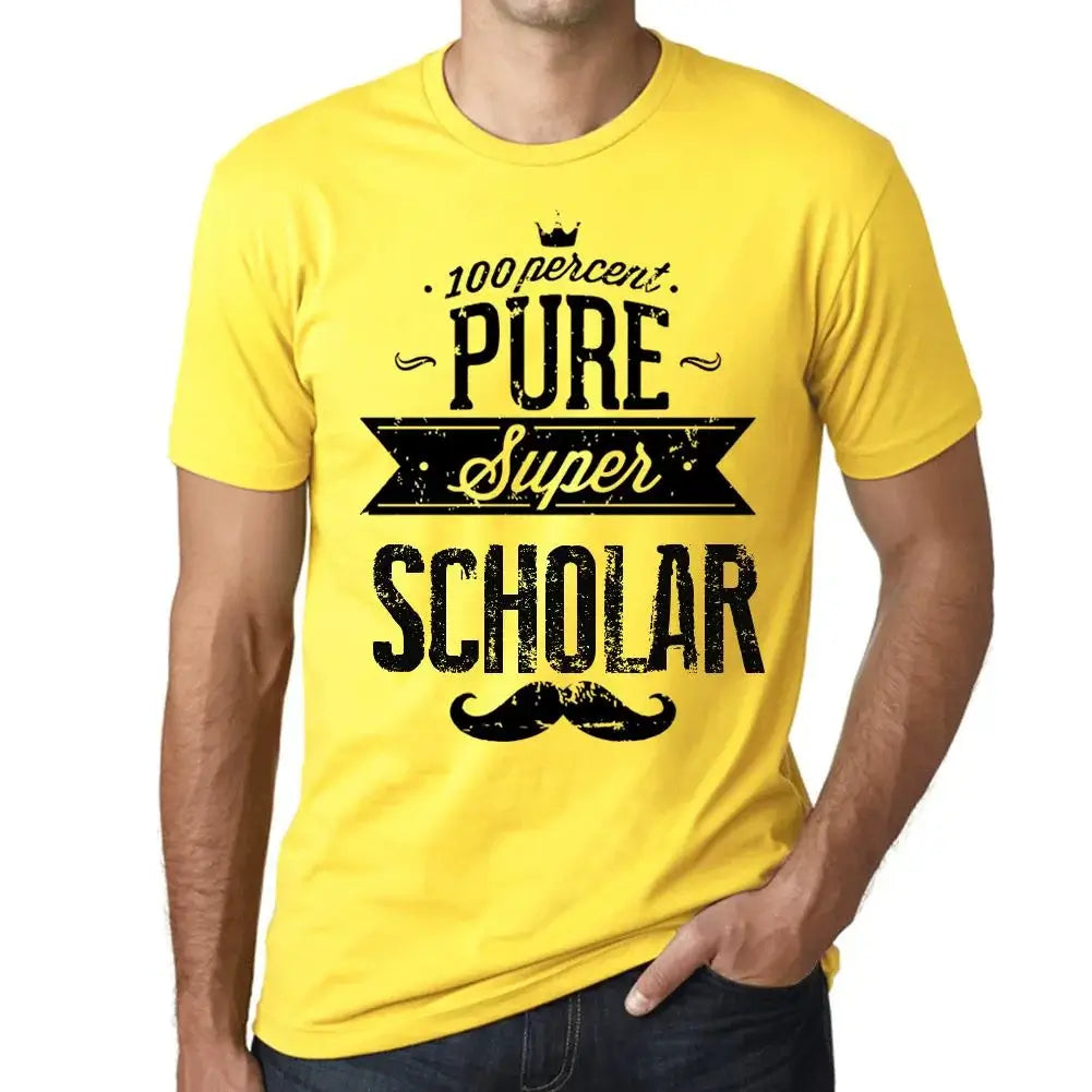 Men's Graphic T-Shirt 100% Pure Super Scholar Eco-Friendly Limited Edition Short Sleeve Tee-Shirt Vintage Birthday Gift Novelty