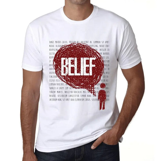 Men's Graphic T-Shirt Thoughts Belief Eco-Friendly Limited Edition Short Sleeve Tee-Shirt Vintage Birthday Gift Novelty