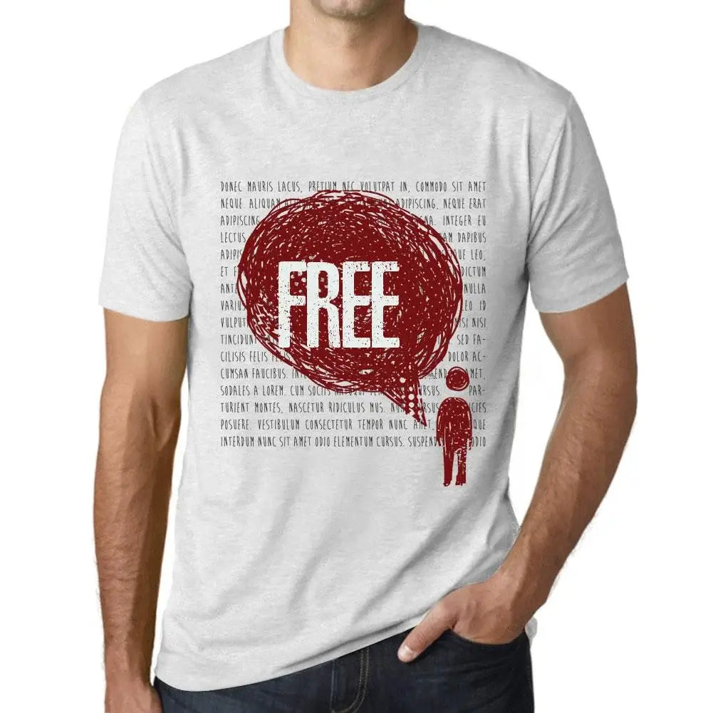 Men's Graphic T-Shirt Thoughts Free Eco-Friendly Limited Edition Short Sleeve Tee-Shirt Vintage Birthday Gift Novelty