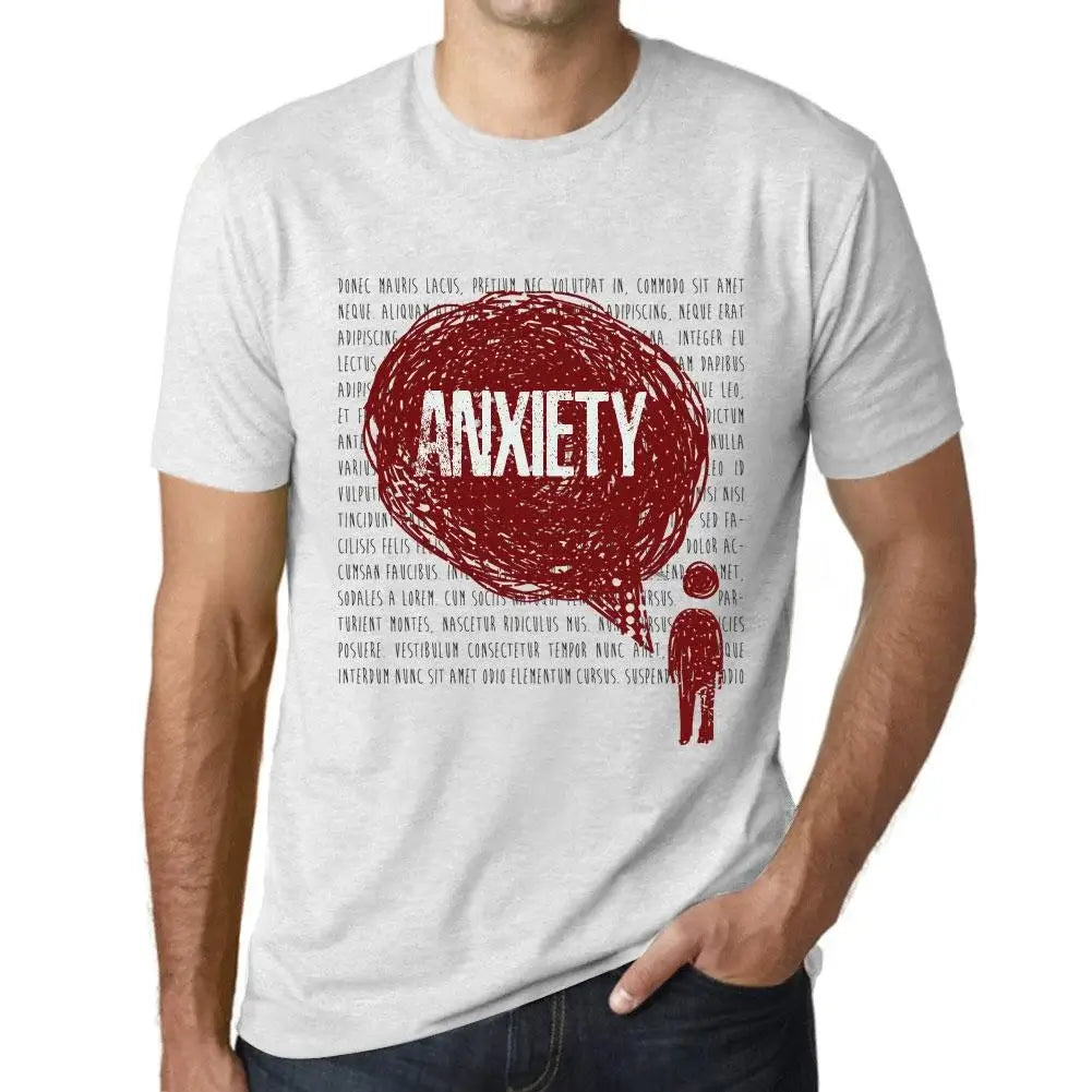 Men's Graphic T-Shirt Thoughts Anxiety Eco-Friendly Limited Edition Short Sleeve Tee-Shirt Vintage Birthday Gift Novelty