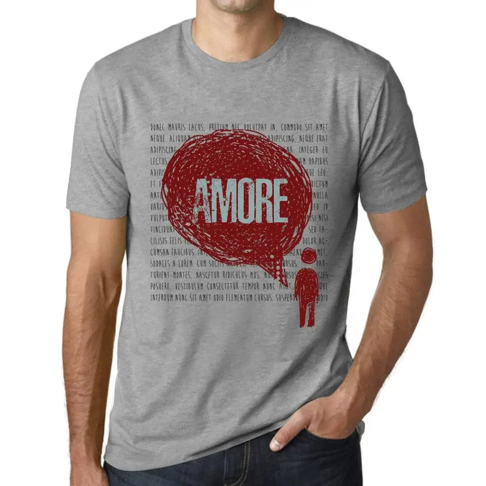 Men's Graphic T-Shirt Thoughts Amore Eco-Friendly Limited Edition Short Sleeve Tee-Shirt Vintage Birthday Gift Novelty