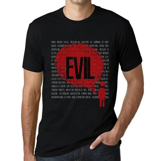 Men's Graphic T-Shirt Thoughts Evil Eco-Friendly Limited Edition Short Sleeve Tee-Shirt Vintage Birthday Gift Novelty