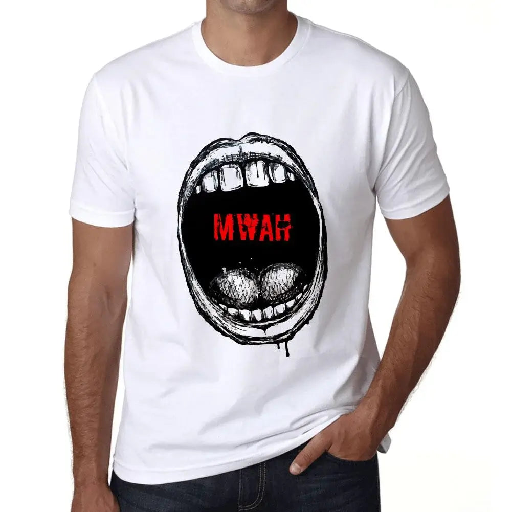 Men's Graphic T-Shirt Mouth Expressions Mwah Eco-Friendly Limited Edition Short Sleeve Tee-Shirt Vintage Birthday Gift Novelty