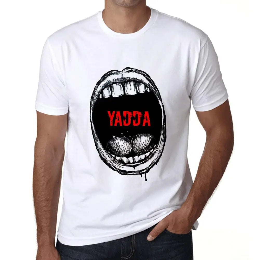 Men's Graphic T-Shirt Mouth Expressions Yadda Eco-Friendly Limited Edition Short Sleeve Tee-Shirt Vintage Birthday Gift Novelty