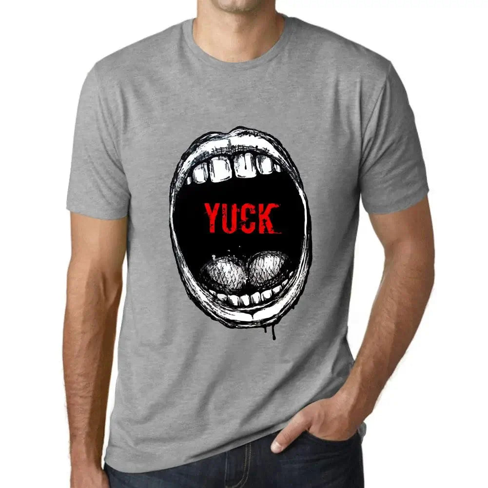 Men's Graphic T-Shirt Mouth Expressions Yuck Eco-Friendly Limited Edition Short Sleeve Tee-Shirt Vintage Birthday Gift Novelty