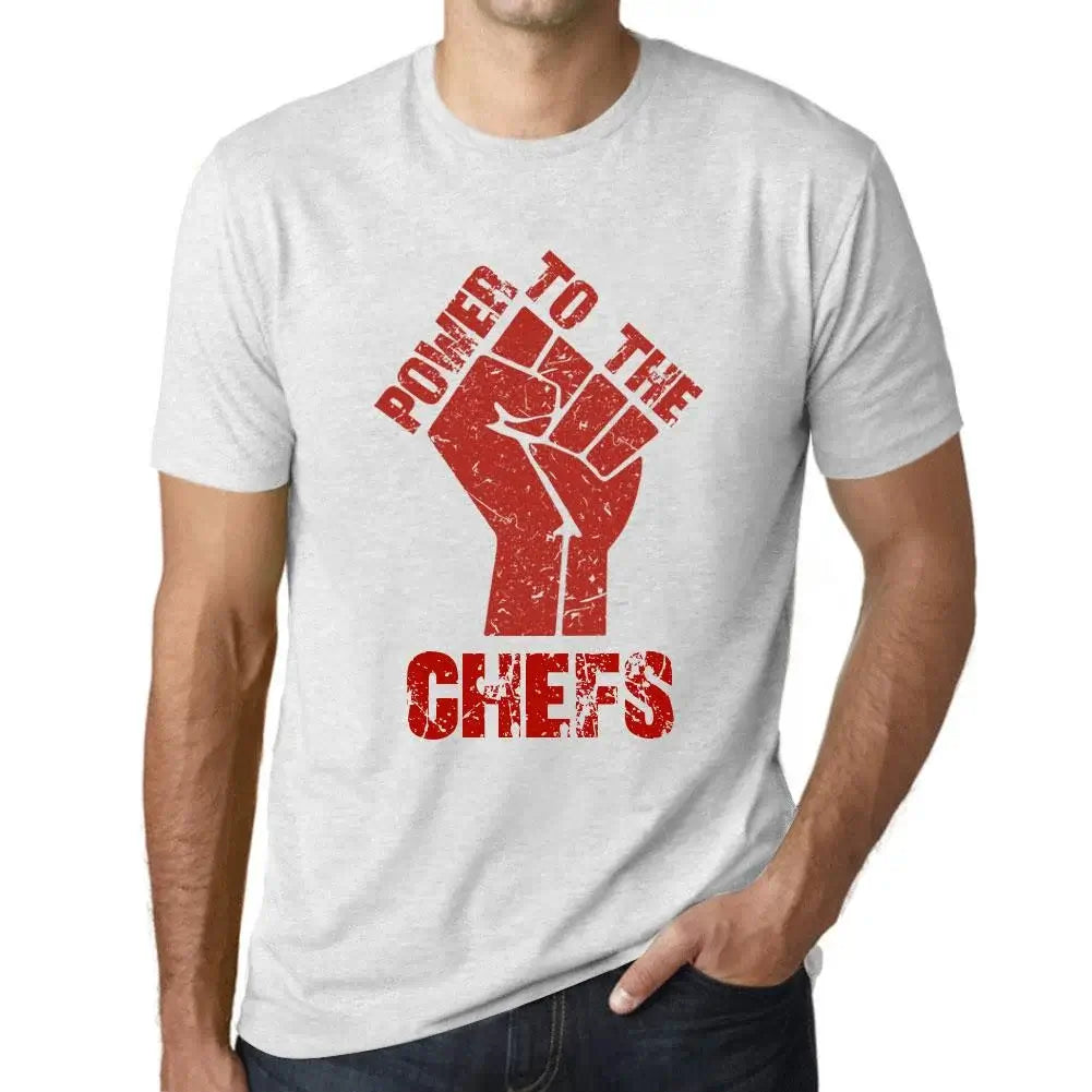 Men's Graphic T-Shirt Power To The Chefs Eco-Friendly Limited Edition Short Sleeve Tee-Shirt Vintage Birthday Gift Novelty