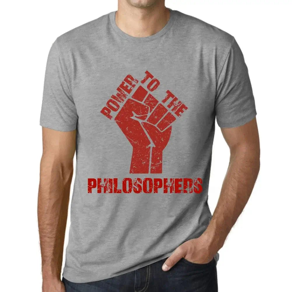 Men's Graphic T-Shirt Power To The Philosophers Eco-Friendly Limited Edition Short Sleeve Tee-Shirt Vintage Birthday Gift Novelty