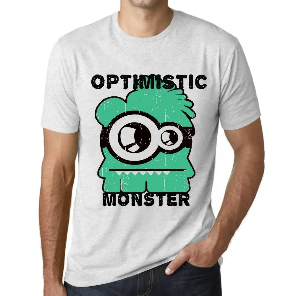 Men's Graphic T-Shirt Optimistic Monster Eco-Friendly Limited Edition Short Sleeve Tee-Shirt Vintage Birthday Gift Novelty