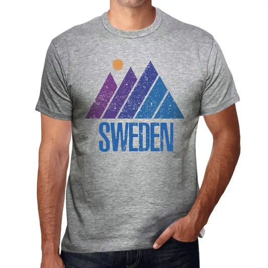 Men's Graphic T-Shirt Mountain Sweden Eco-Friendly Limited Edition Short Sleeve Tee-Shirt Vintage Birthday Gift Novelty