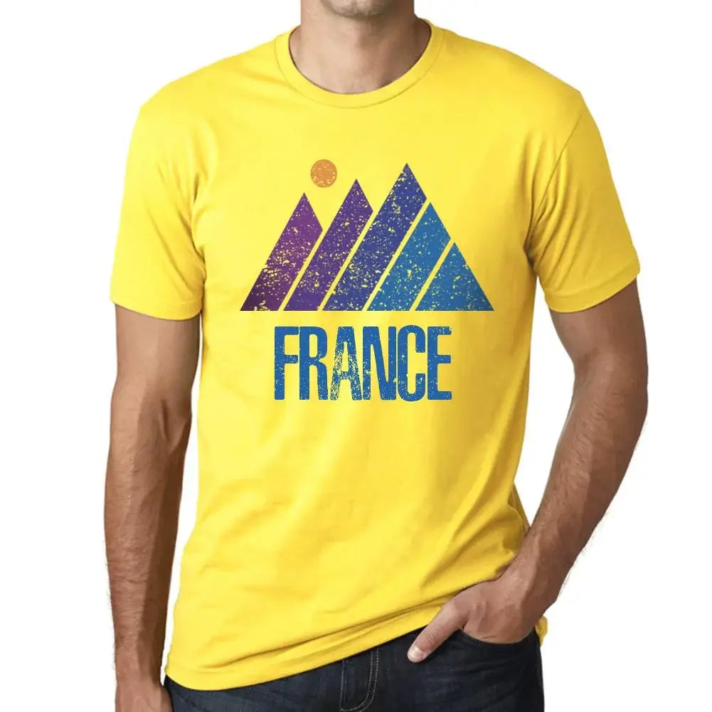 Men's Graphic T-Shirt Mountain France Eco-Friendly Limited Edition Short Sleeve Tee-Shirt Vintage Birthday Gift Novelty