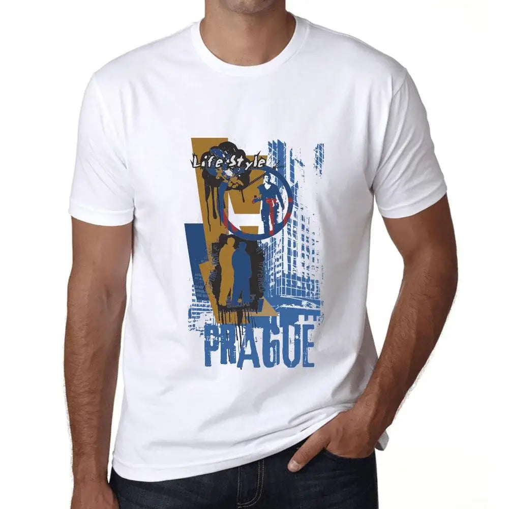 Men's Graphic T-Shirt Prague Lifestyle Eco-Friendly Limited Edition Short Sleeve Tee-Shirt Vintage Birthday Gift Novelty