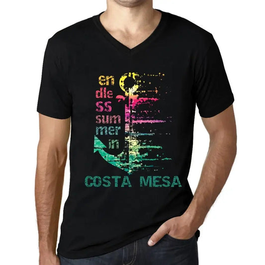 Men's Graphic T-Shirt V Neck Endless Summer In Costa Mesa Eco-Friendly Limited Edition Short Sleeve Tee-Shirt Vintage Birthday Gift Novelty