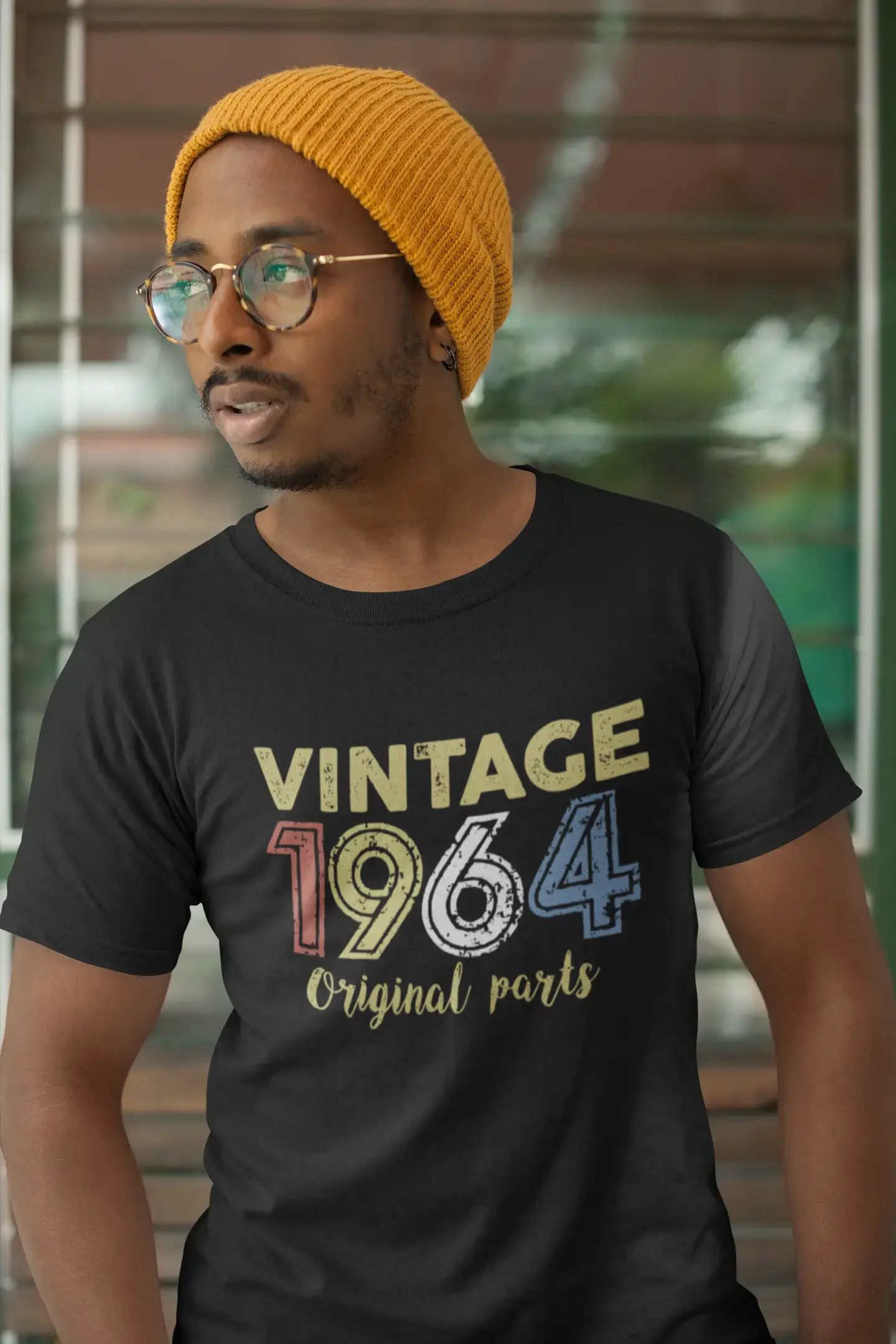 ULTRABASIC - Graphic Printed Men's Vintage 1964 T-Shirt Navy