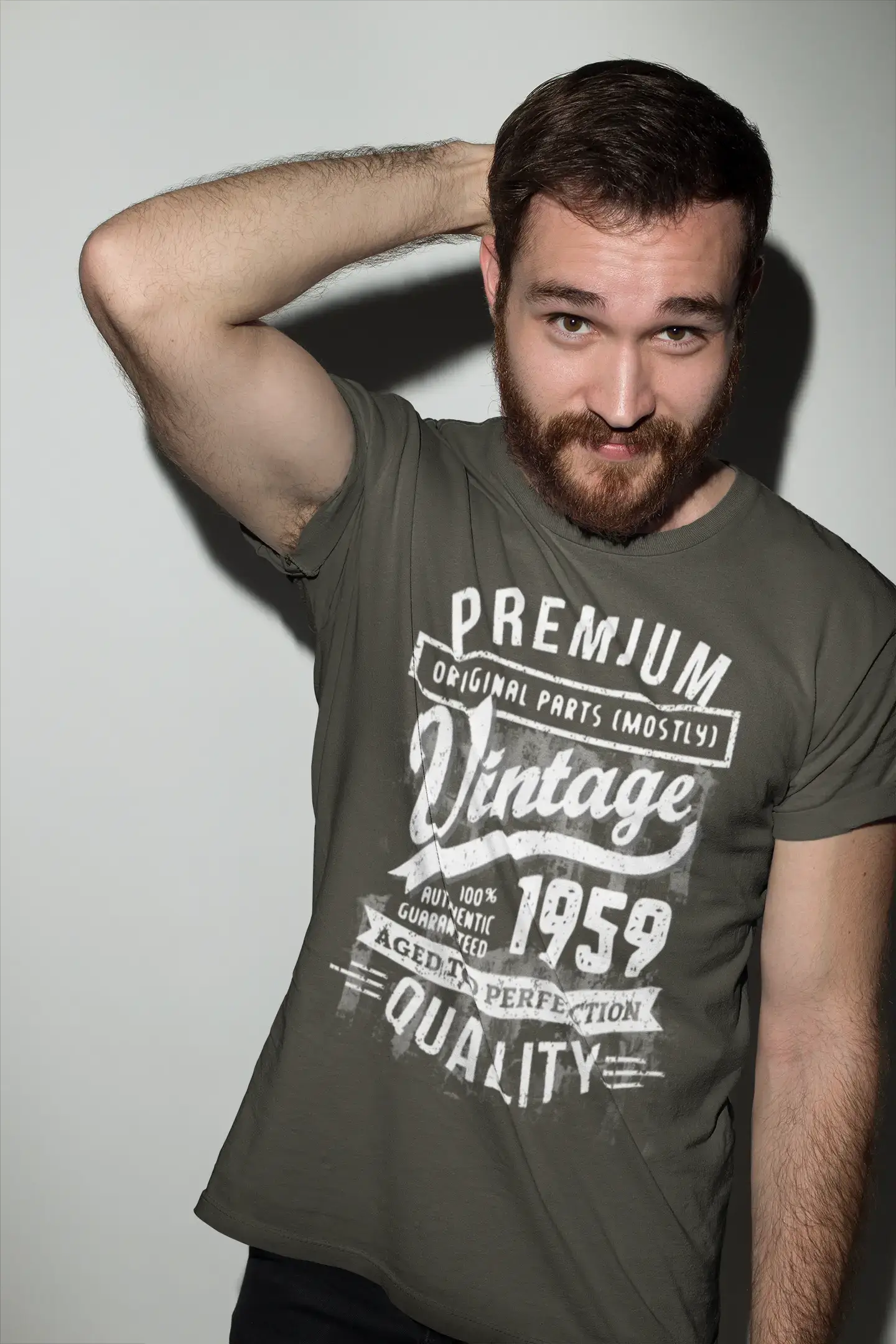 ULTRABASIC – <span>Grafisches</span> <span>Herren</span> -T-Shirt „1959 Aged to Perfection“ <span>als</span> <span>Geburtstagsgeschenk</span>