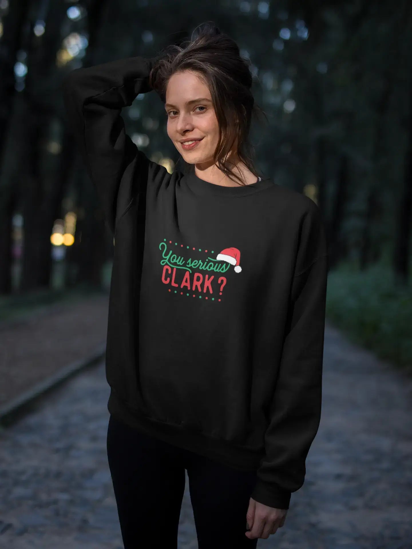 ULTRABASIC - <span>Graphic</span> <span>Women's</span> Serious Clark Weihnachts-Sweatshirt, <span>Weihnachtsgeschenkideen</span> <span>, tiefschwarz</span>