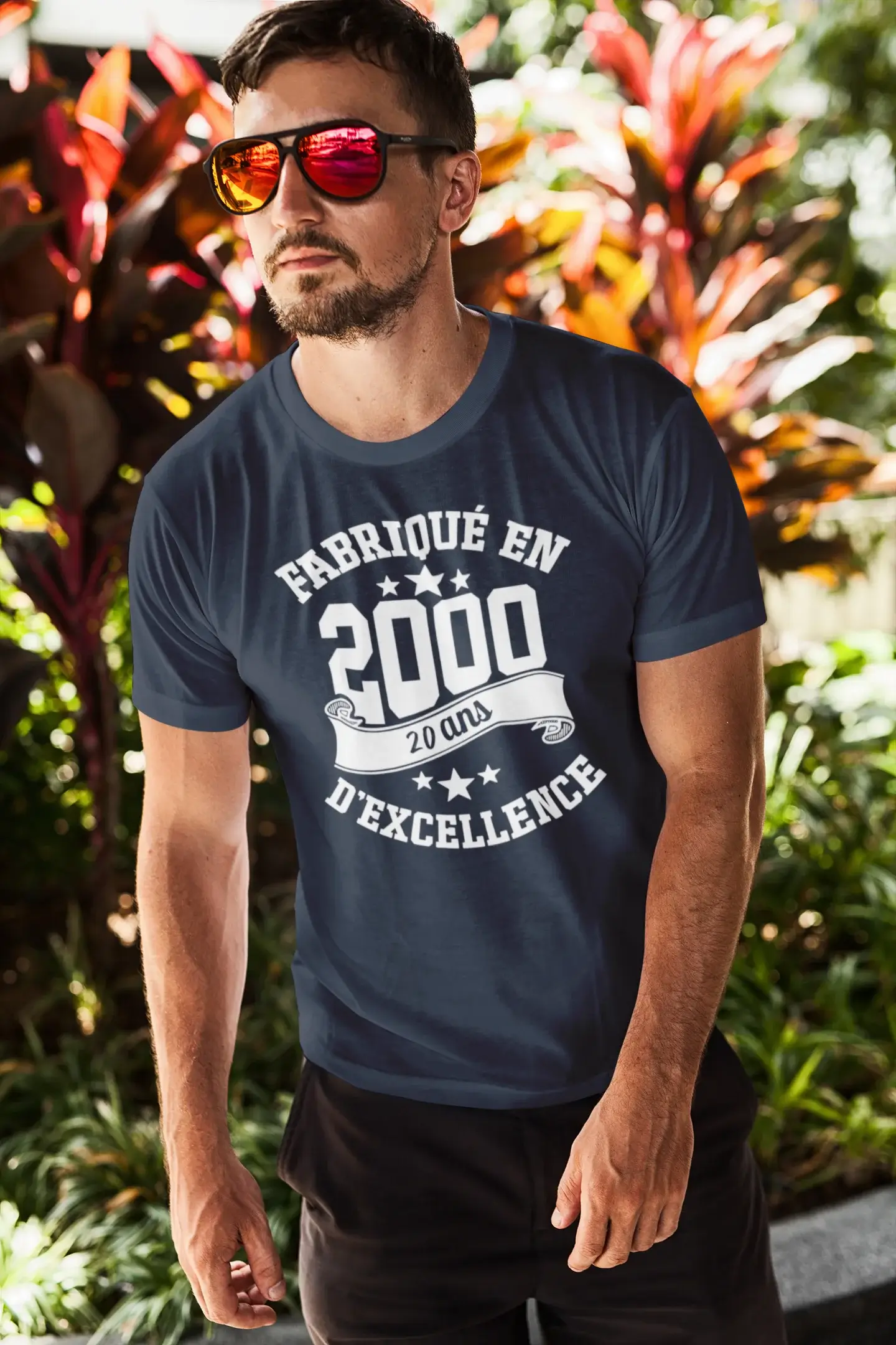 Men's Graphic Fabriqué en 2000, 20 Ans d'être Génial T-Shirt