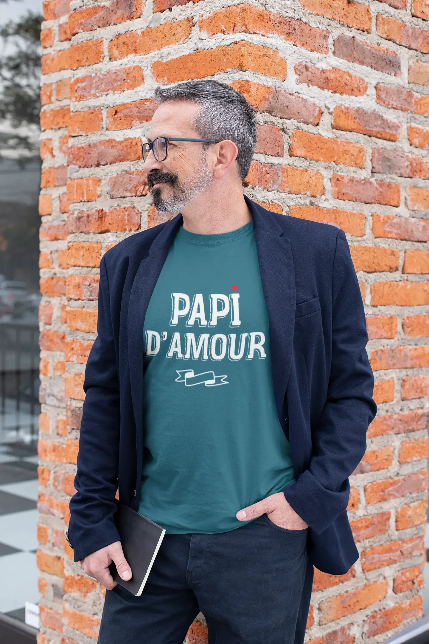 Herren T-Shirt Graphique Papi D'Amour Cadeau Imprimé T-Shirt