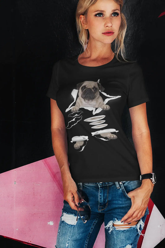 ULTRABASIC Women's Organic T-Shirt - Pug - Funny Dog Shirt - Dog Clothes