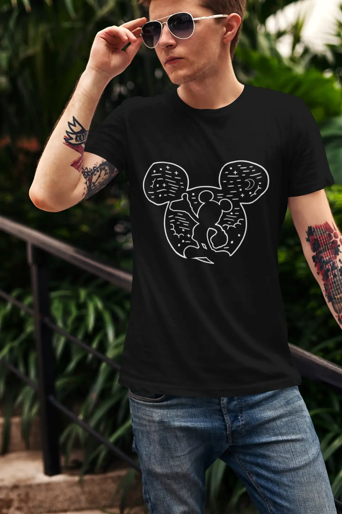 ULTRABASIC Men's Graphic T-Shirt Mickey - Cartoon Character for Men