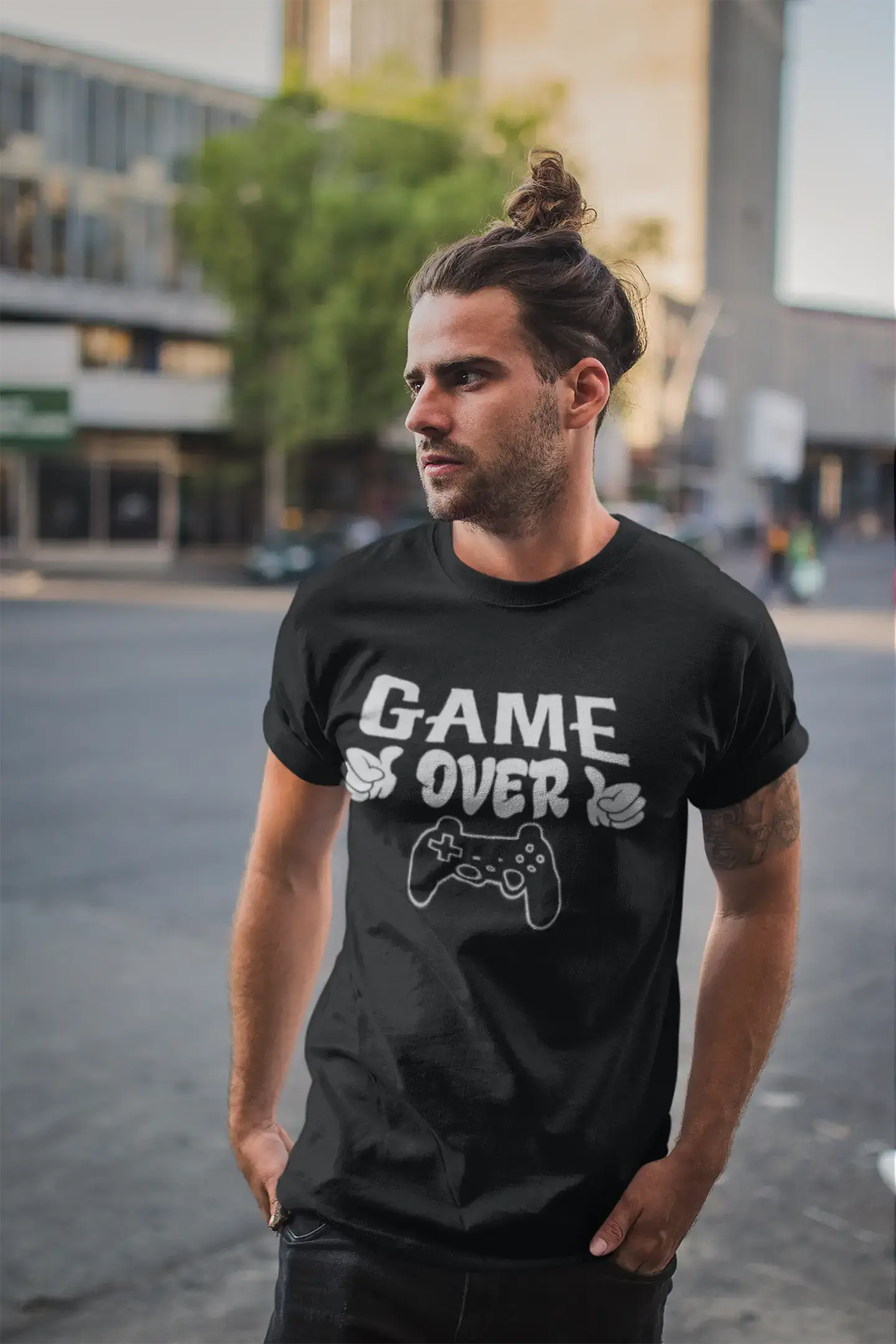 T-shirt humour homme ULTRABASIC Game Over - End Game - Gamer Things - Vêtements décontractés