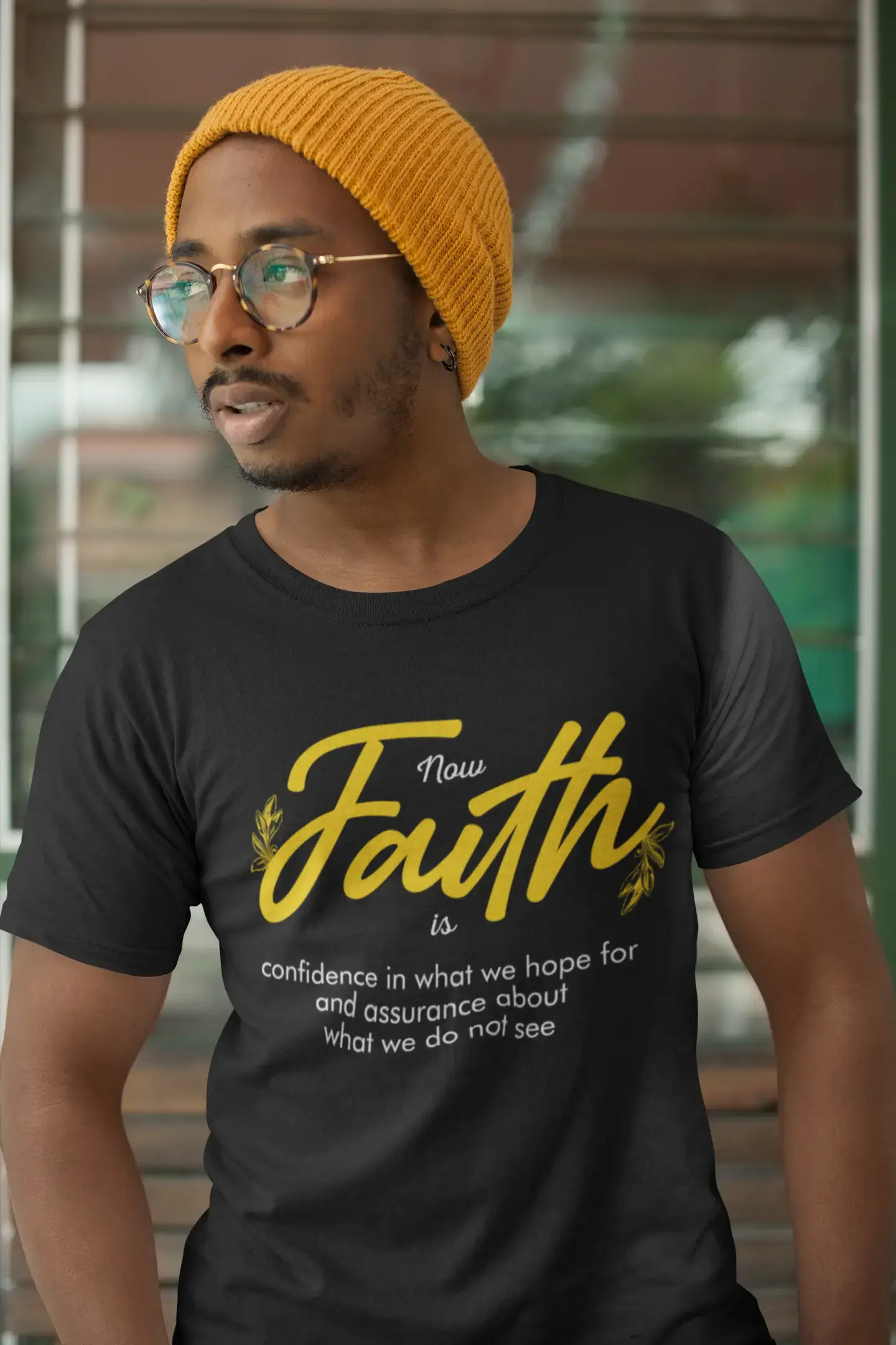 ULTRABASIC Men's Religious T-Shirt Definition True Faith - Jesus Christ Shirt