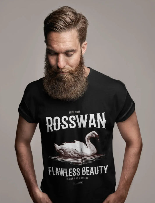 ULTRABASIC Herren-Grafik-T-Shirt White Swan Beauty – Rosswan-Shirt