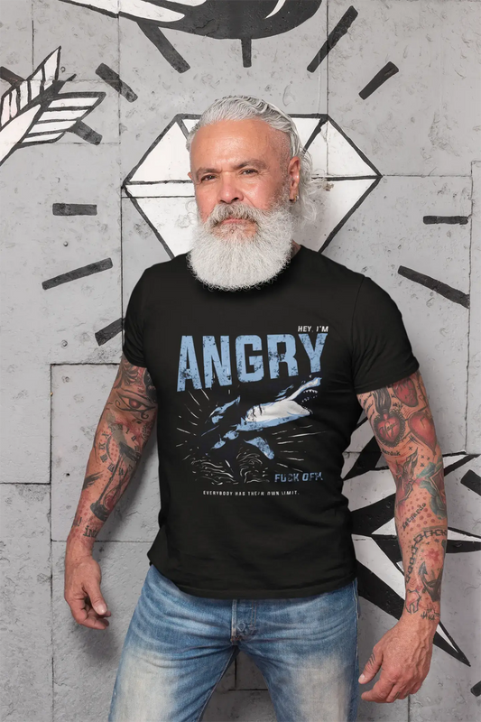T-shirt graphique ULTRABASIC pour hommes Hé, je suis en colère - Baleine en colère - Chemise vintage
