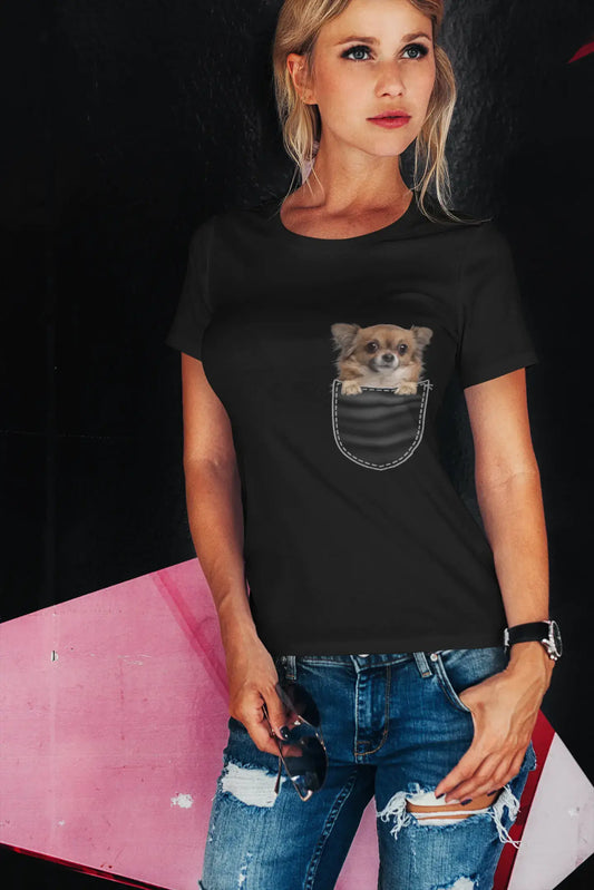 ULTRABASIC Grafik Damen T-Shirt Chihuahua – Süßer Hund in der Tasche – Vintage