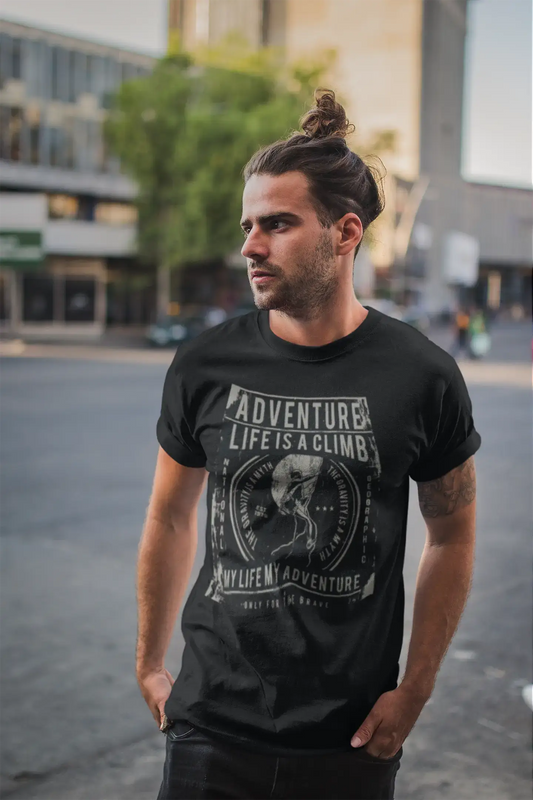 ULTRABASIC Herren T-Shirt Life is a Climb – Adventure Brave Climbing T-Shirt
