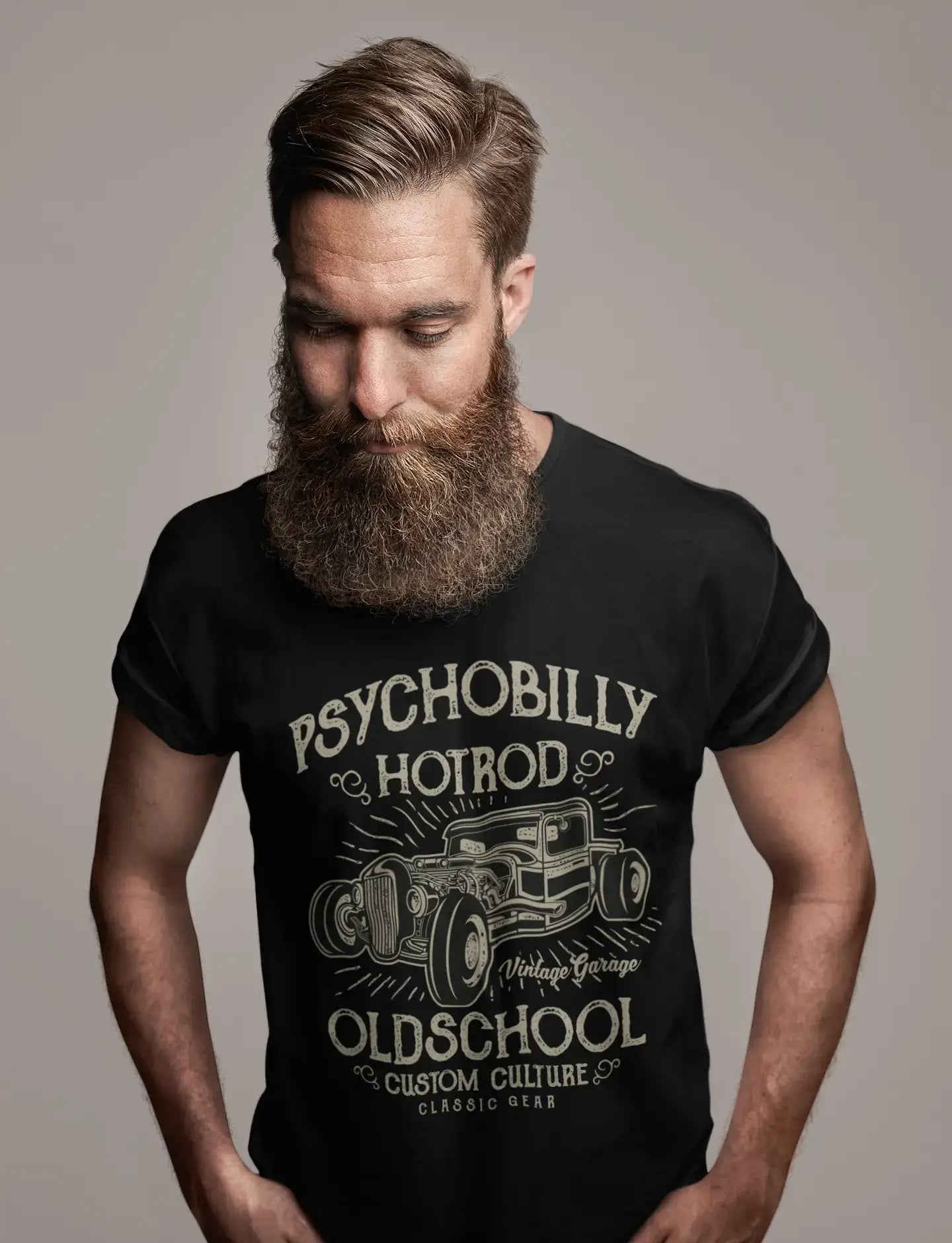 ULTRABASIC Herren T-Shirt Psychobilily Hotrod – Vintage Oldschool Rod T-Shirt