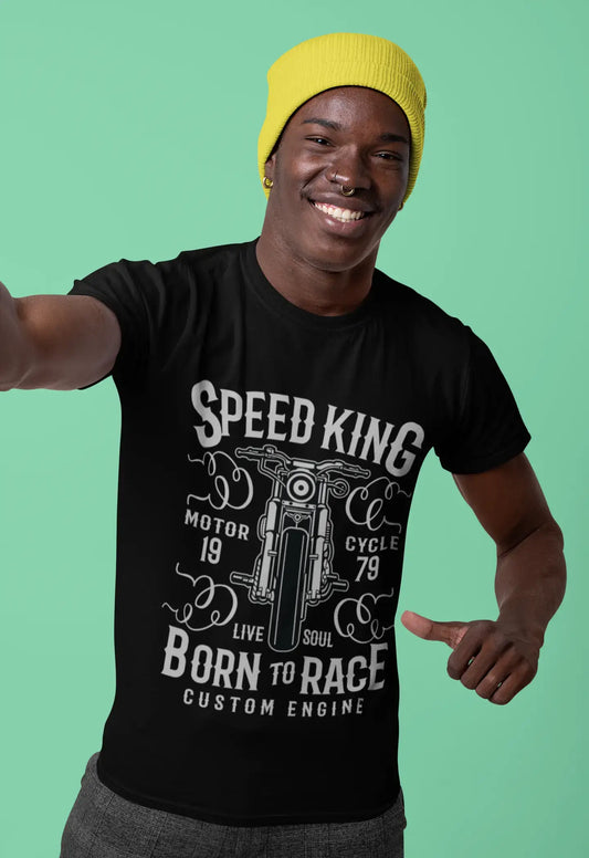 ULTRABASIC Herren T-Shirt Speed ​​King – Motorrad 1979 – Born To Race Custom Engine