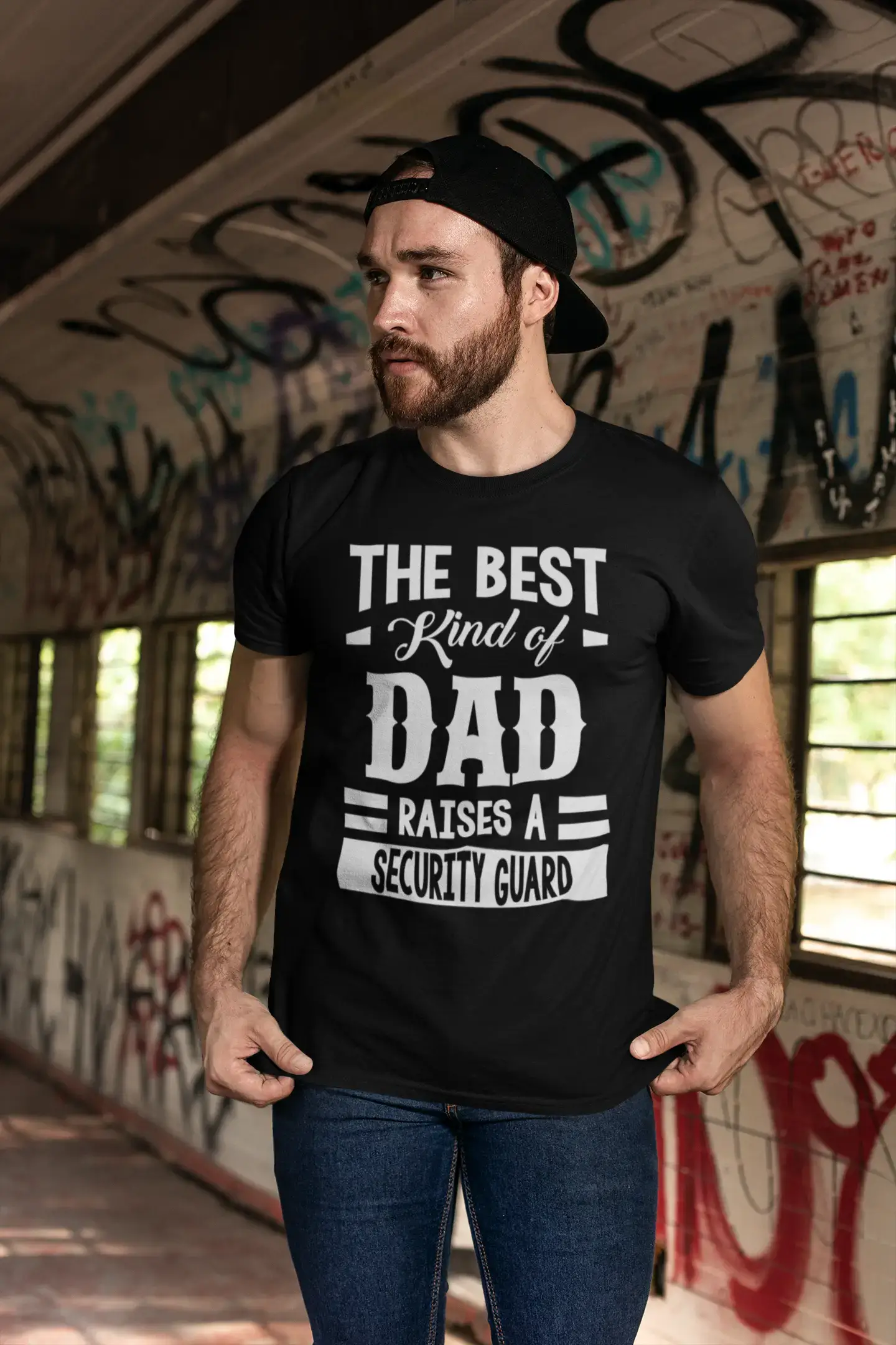 ULTRABASIC Men's Graphic T-Shirt Dad Raises a Security Guard