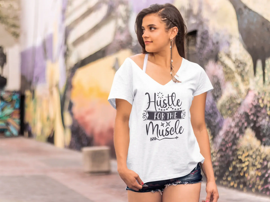 ULTRABASIC Damen T-Shirt Hustle For The Muscle – Lustiges Vintage-T-Shirt