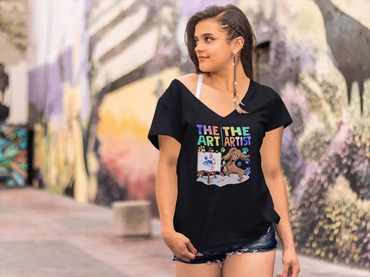 ULTRABASIC Women's T-Shirt The Art The Artist - Funny Dog Tee Shirt