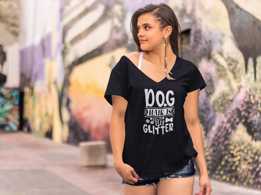 T-Shirt Femme ULTRABASIC Les poils de chien sont mes paillettes - Citation drôle