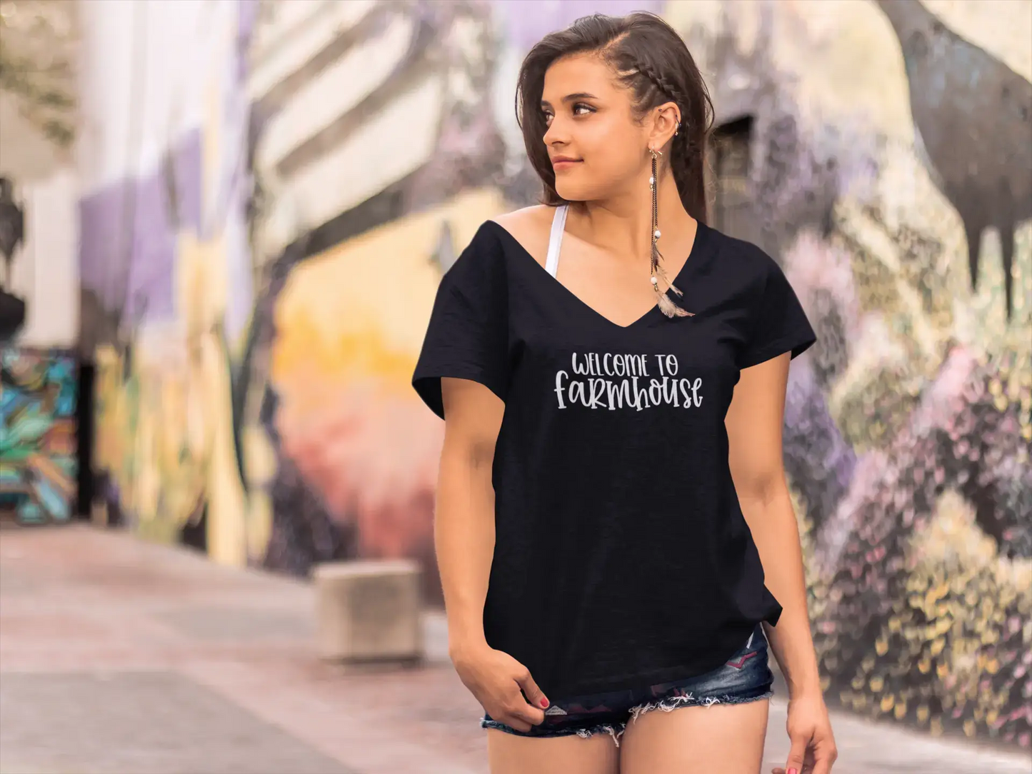 T-Shirt ULTRABASIC pour femmes, bienvenue à la ferme, T-Shirt drôle à manches courtes