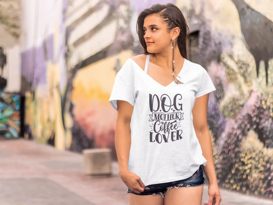 T-Shirt femme ULTRABASIC chien mère amateur de café-T-Shirt manches courtes Vintage drôle