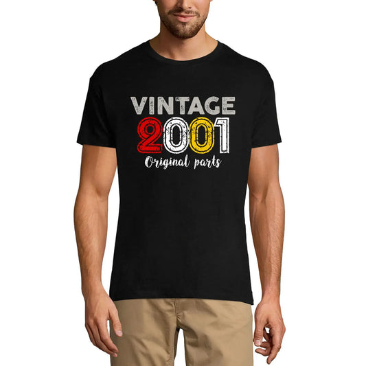 Men's Graphic T-Shirt Original Parts 2001 23rd Birthday Anniversary 23 Year Old Gift 2001 Vintage Eco-Friendly Short Sleeve Novelty Tee