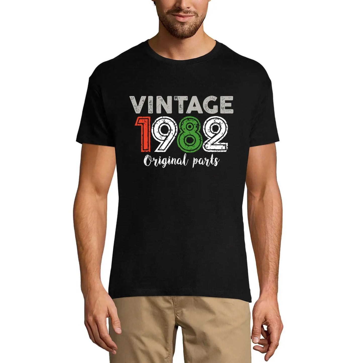 Men's Graphic T-Shirt Original Parts 1982 42nd Birthday Anniversary 42 Year Old Gift 1982 Vintage Eco-Friendly Short Sleeve Novelty Tee