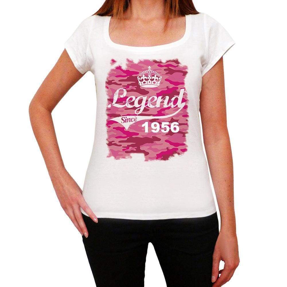 1956, Printed birthday, white, Women's Short Sleeve Round Neck T-shirt 00284 ultrabasic-com.myshopify.com