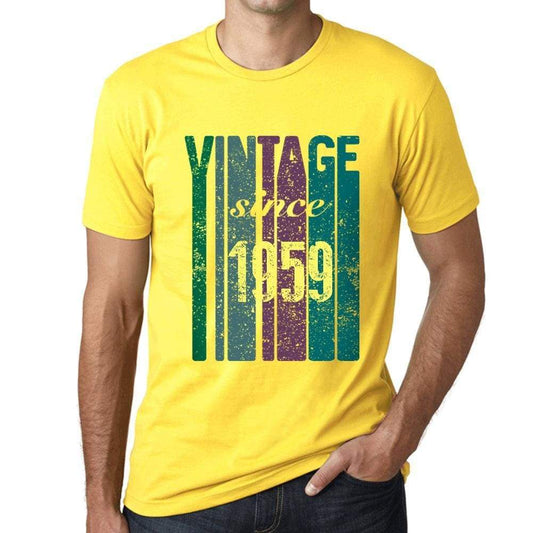 1959, Vintage Since 1959 Men's T-shirt Yellow Birthday Gift 00517 ultrabasic-com.myshopify.com