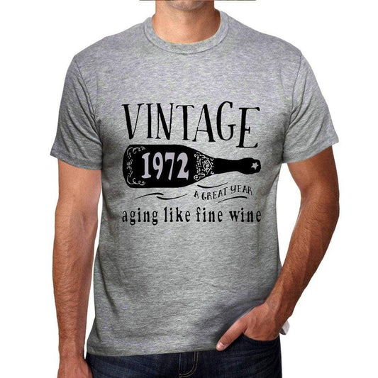 1972 Aging Like a Fine Wine Men's T-shirt Grey Birthday Gift 00459 - ultrabasic-com