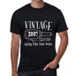 2007 Aging Like A Fine Wine Mens T-Shirt Black Birthday Gift 00458 - Black / Xs - Casual