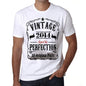 2014 Vintage Aged To Perfection Mens T-Shirt White Birthday Gift 00488 - White / Xs - Casual